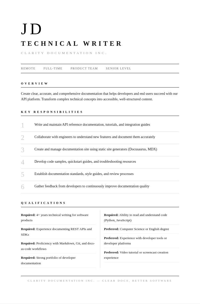 Typographic bold job description